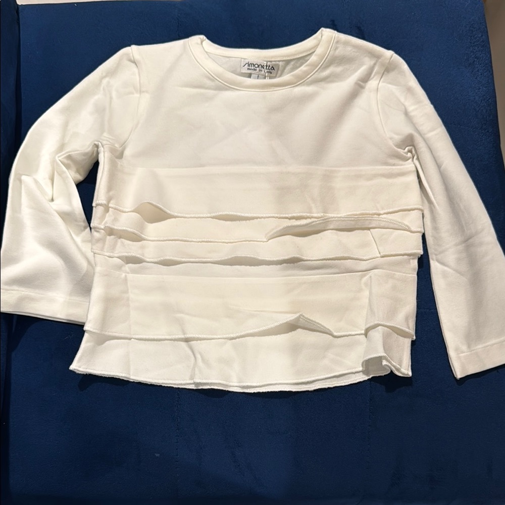 Simonetta Cream Long Sleeve Top